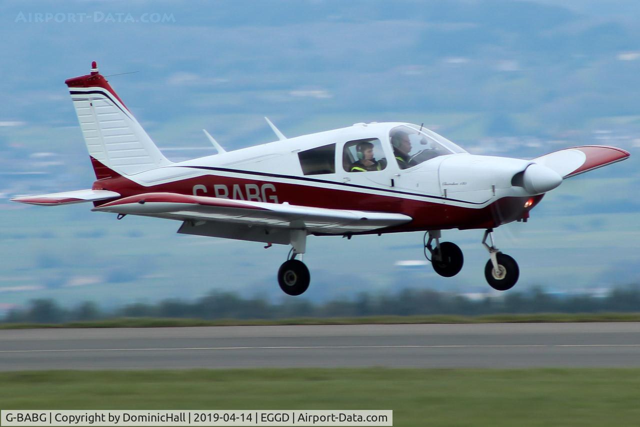 G-BABG, 1964 Piper PA-28-180 Cherokee C/N 28-2031, Landing RWY 09