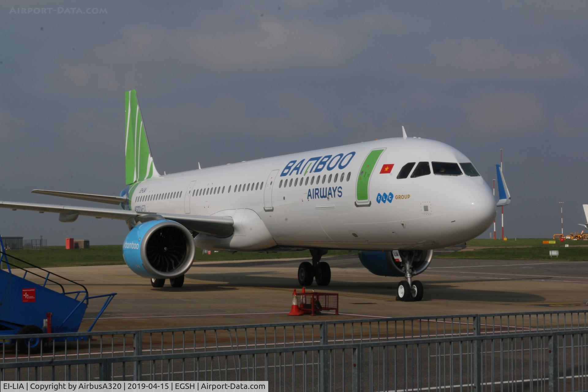 EI-LIA, 2018 Airbus A321-251N C/N 8260, Parked on stand 6 at Norwich