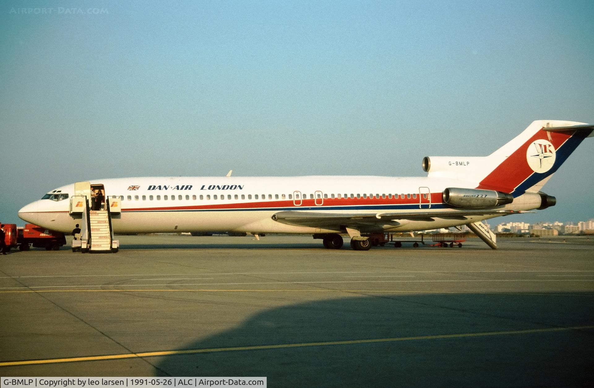 G-BMLP, 1973 Boeing 727-264 C/N 20710, Alicante 26.5.1991