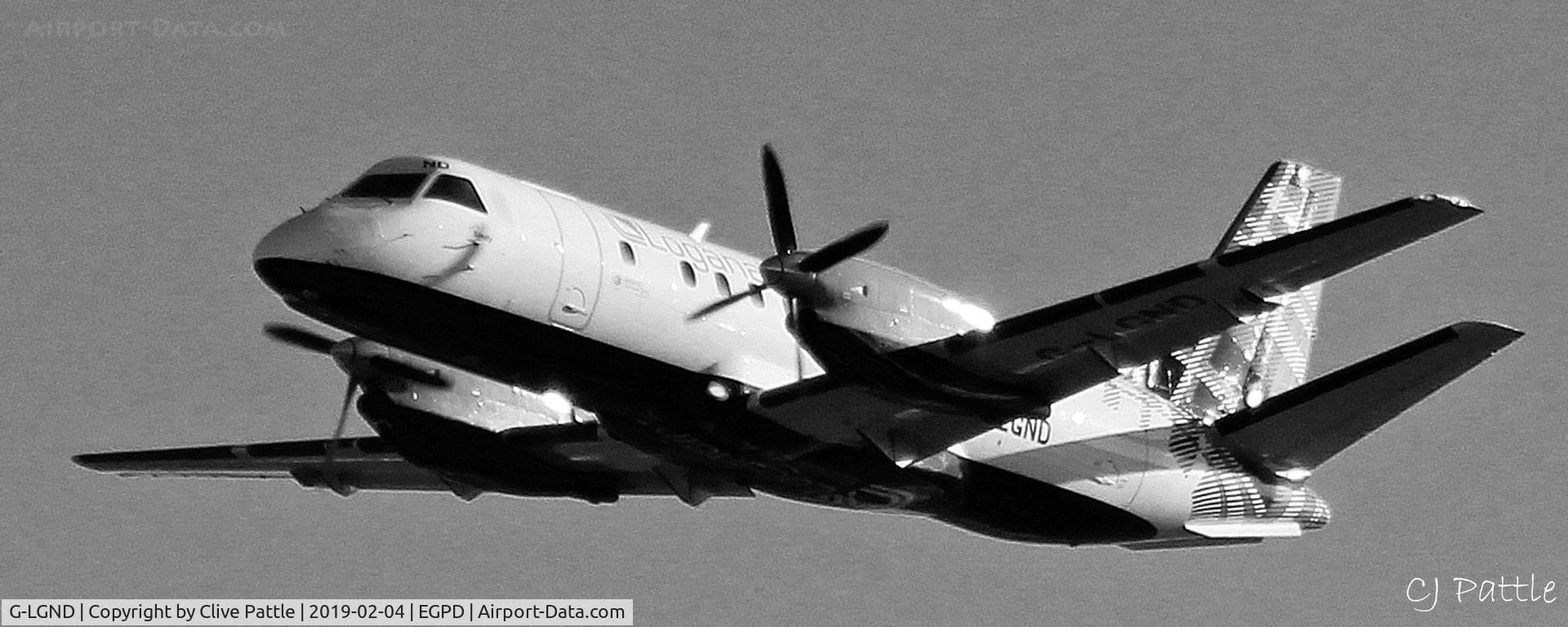 G-LGND, 1989 Saab SF340B C/N 340B-169, Aberdeen action