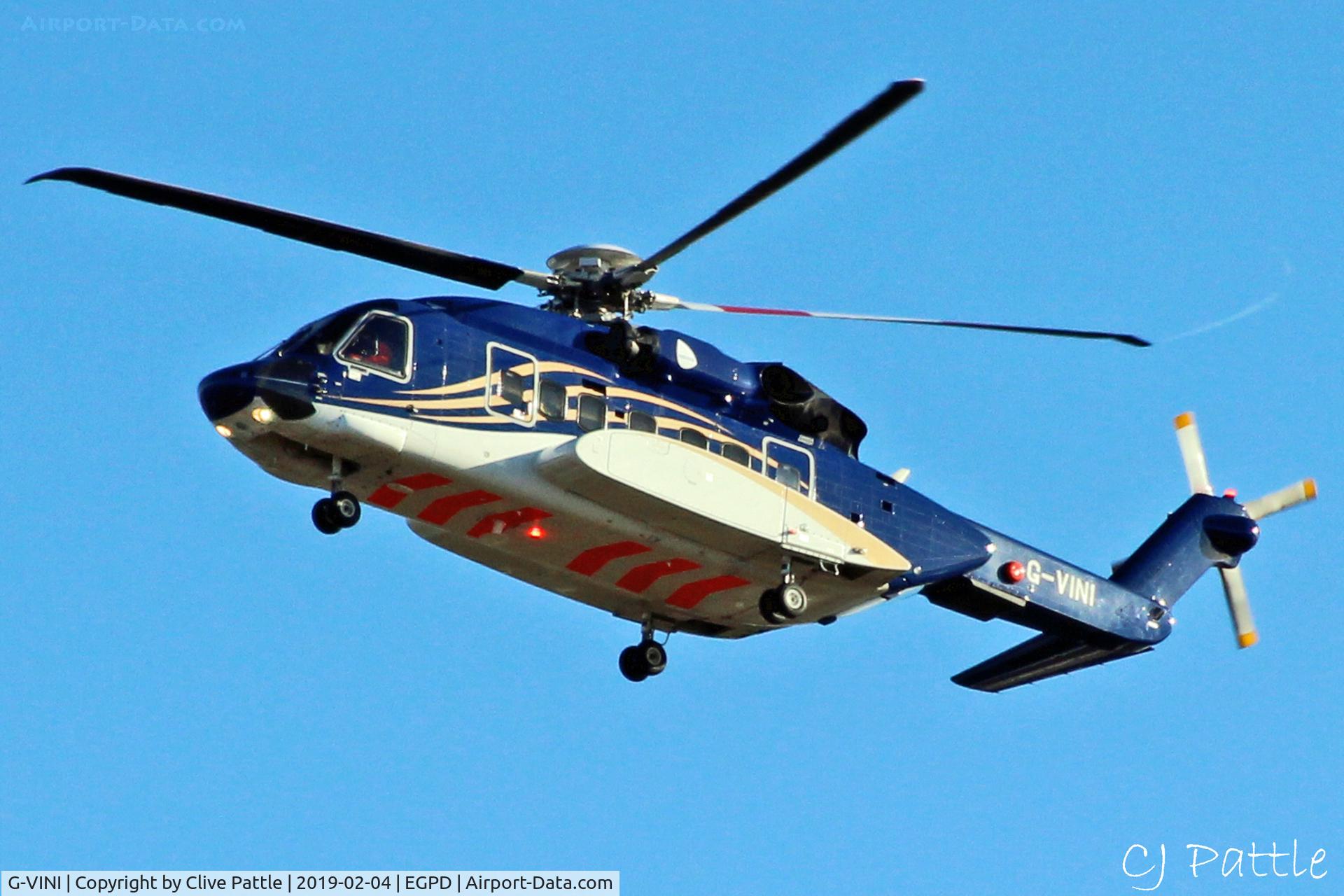 G-VINI, 2013 Sikorsky S-92A C/N 920220, Departure from Aberdeen