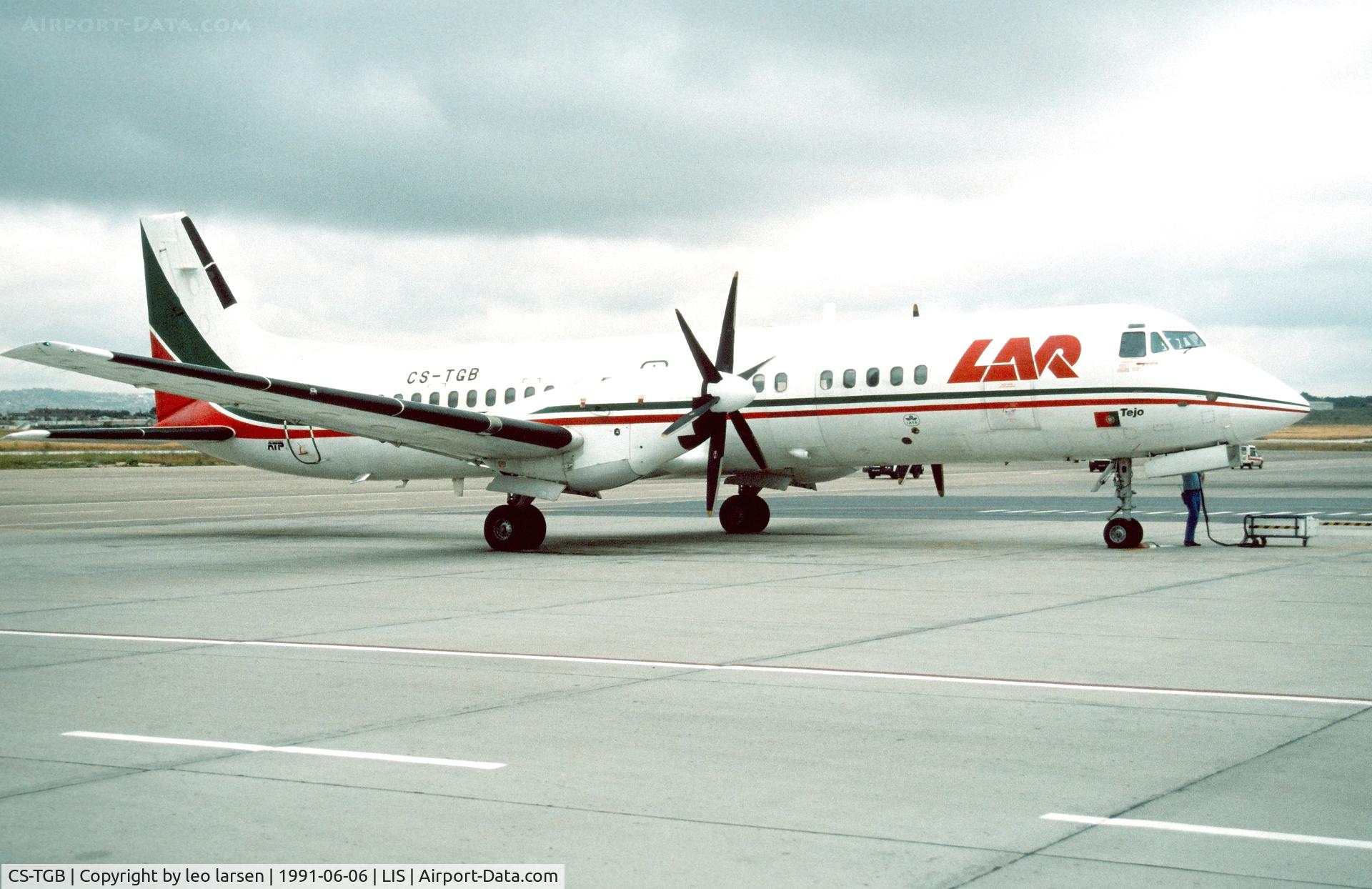 CS-TGB, 1988 British Aerospace ATP C/N 2009, Lisbon 6.6.1991