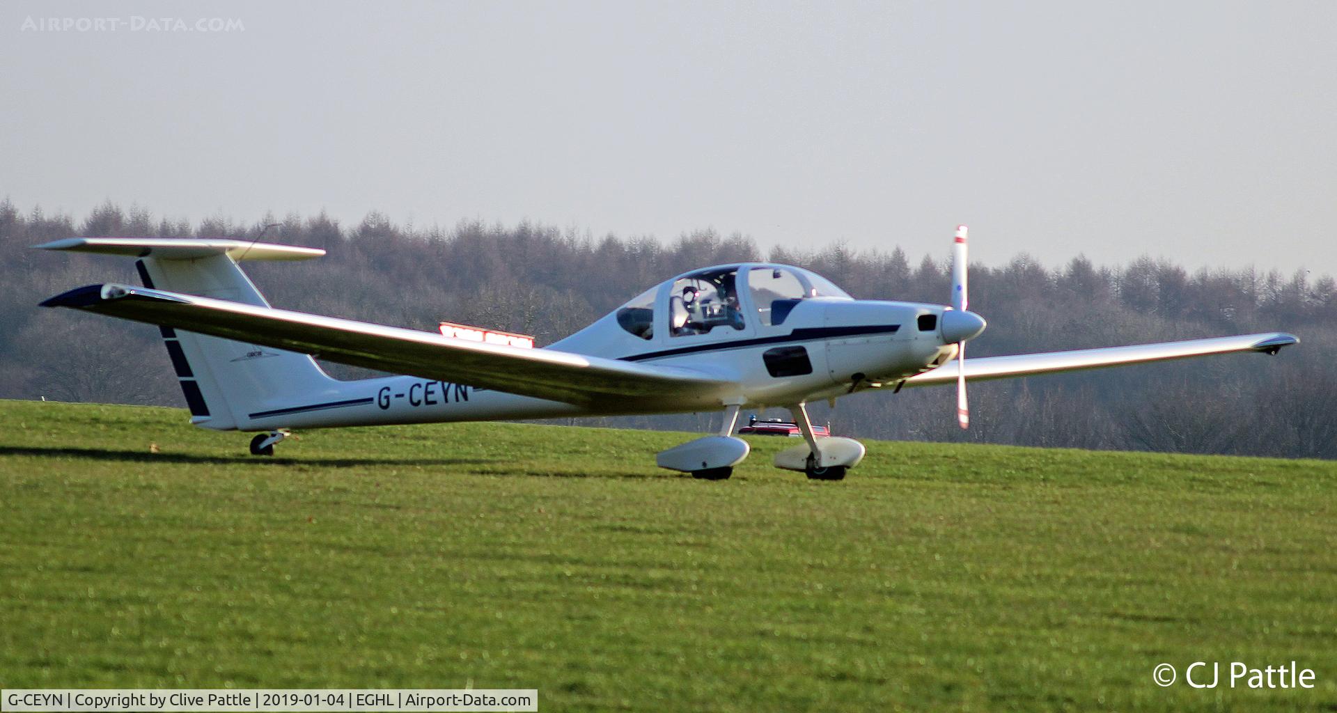 G-CEYN, 1984 Grob G-109B C/N 6256, In action @ Lasham