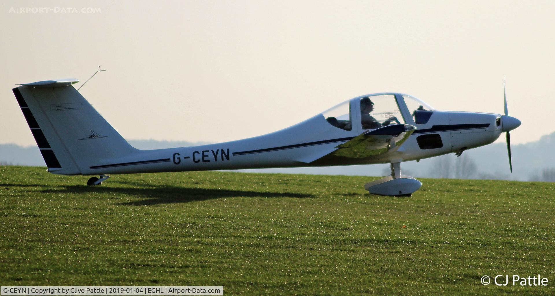 G-CEYN, 1984 Grob G-109B C/N 6256, In action @ Lasham