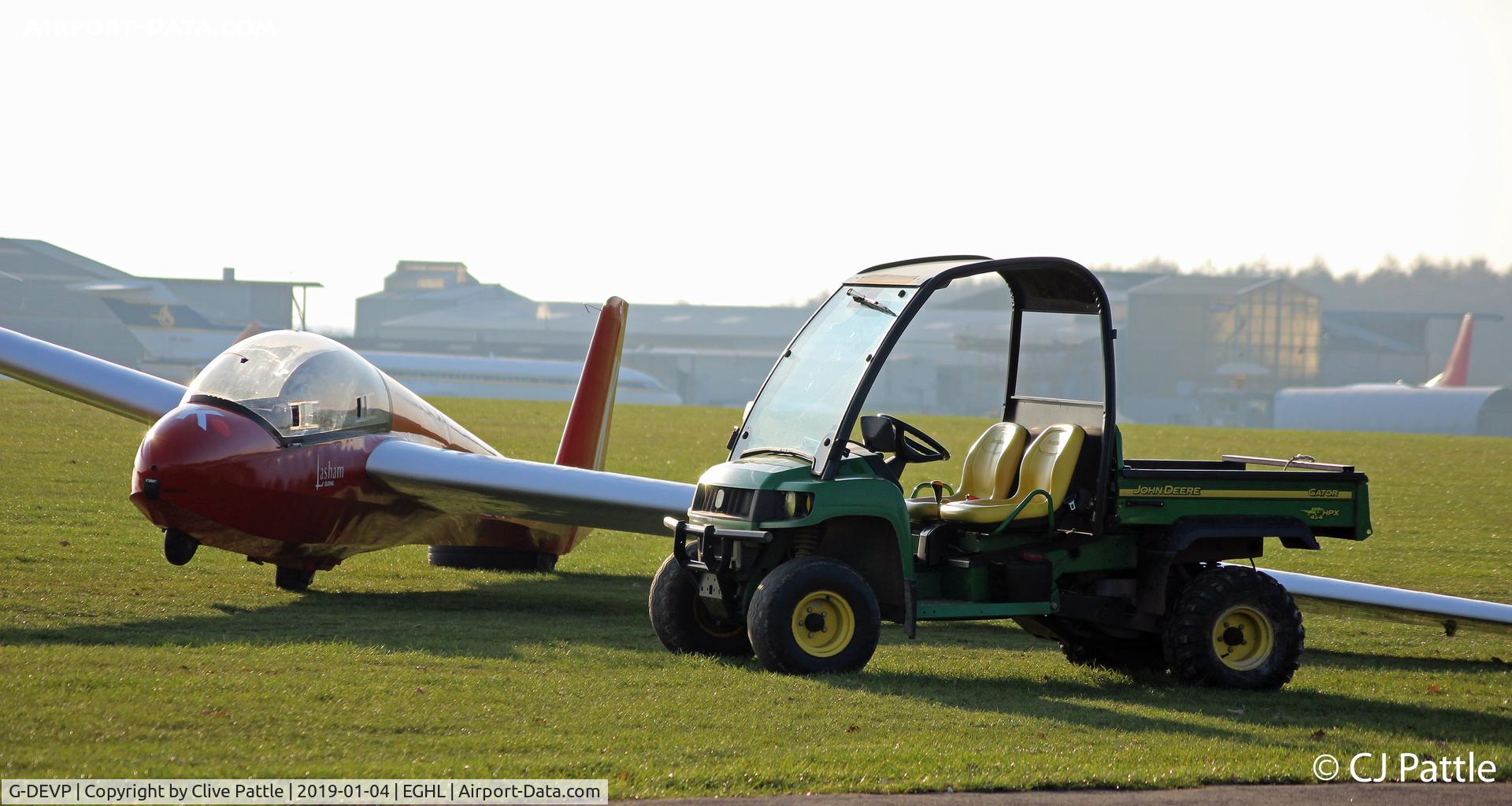 G-DEVP, 1984 Schleicher ASK-13 C/N 13638AB, Ready for action @ Lasham