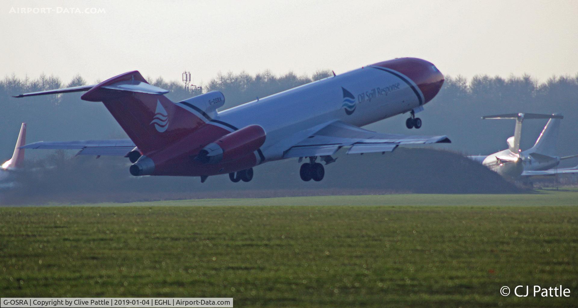 G-OSRA, 1984 Boeing 727-2S2F C/N 22938, Lasham departure