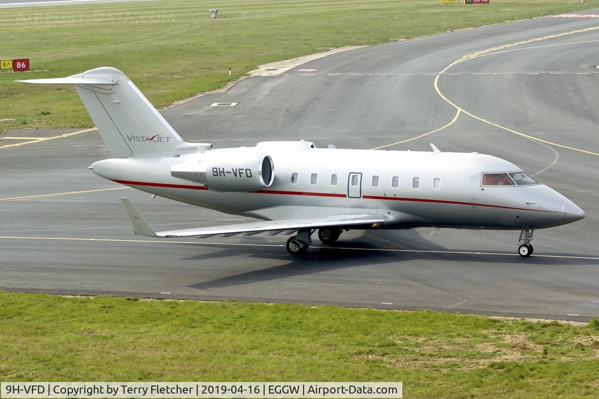 9H-VFD, 2014 Bombardier Challenger 605 (CL-600-2B16) C/N 5973, at Luton
