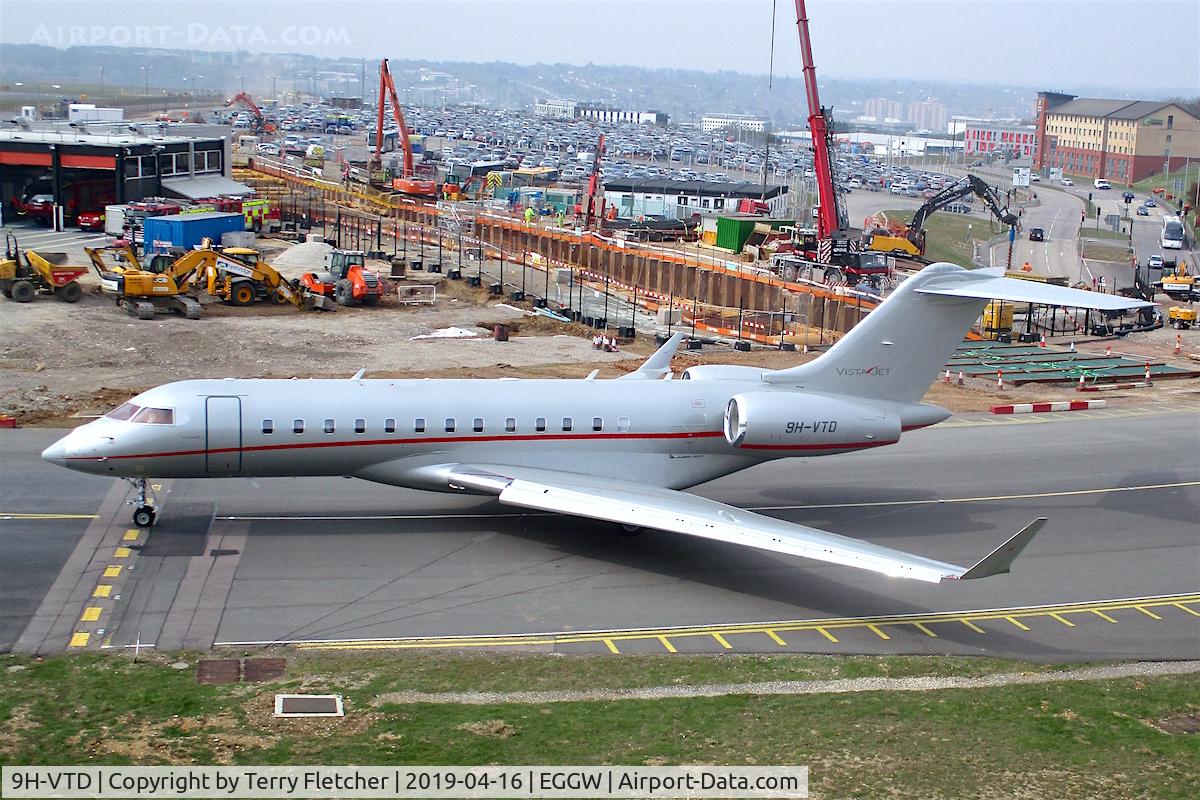 9H-VTD, 2017 Bombardier BD-700-1A10 Global 6000 C/N 9763, At Luton
