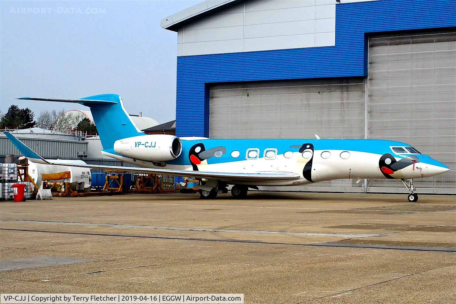 VP-CJJ, 2015 Gulfstream G-VI (G650ER) C/N 6123, At Luton