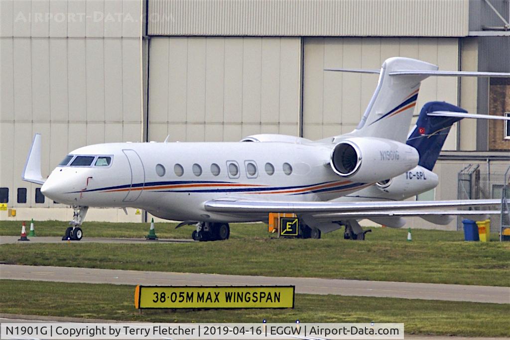 N1901G, 2019 Gulfstream G-VI (G650ER) C/N 6257, At Luton