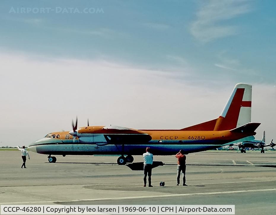 CCCP-46280, 1967 Antonov An-24T C/N 7910104, Copenhagen 10.6.1969