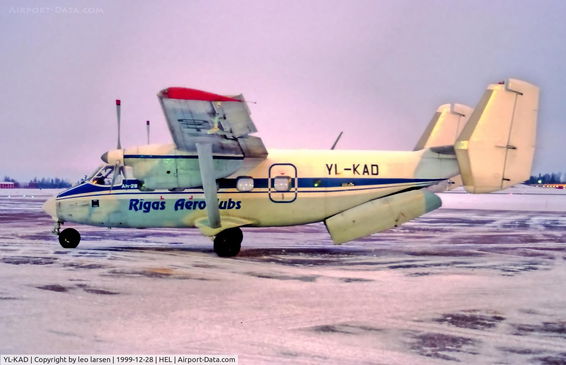 YL-KAD, 1987 Antonov An-28 C/N 1AJ 004-02, Helsinki 28.12.1999