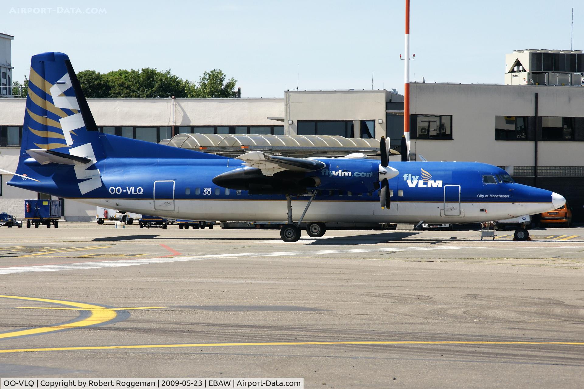 OO-VLQ, 1989 Fokker 50 C/N 20159, VLM. DURING STAMPE FLY IN 19 TH.
