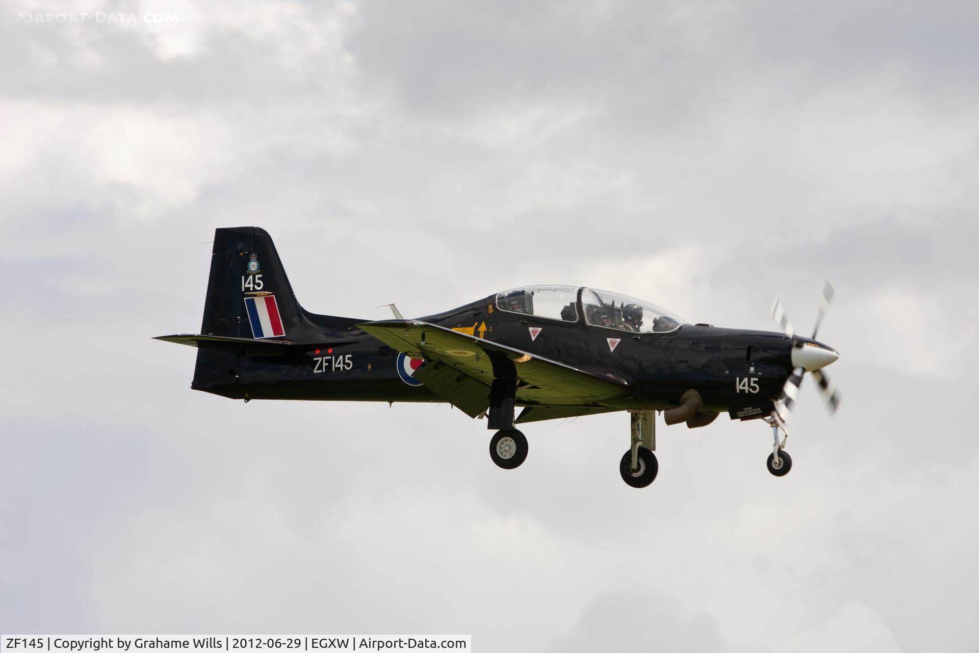 ZF145, 1988 Short S-312 Tucano T1 C/N S011/T11, Shorts Tucano T1 ZF145 1 FTS RAF, Waddington 29/6/12