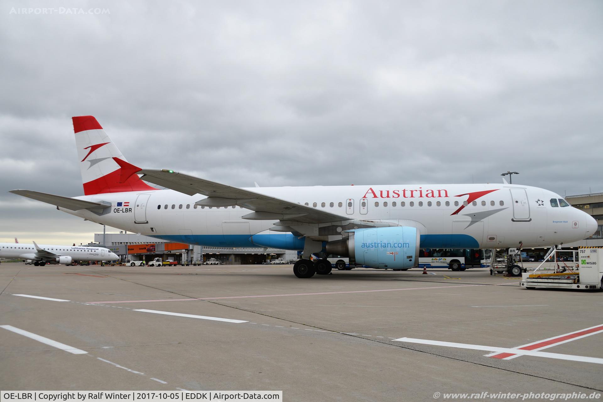 OE-LBR, 2000 Airbus A320-214 C/N 1150, Airbus A320-214 - OS AUA Austrian Airlines oc 'Begrenzer Wald' - 1150 - OE-LBR - 05.10.2017 - CGN