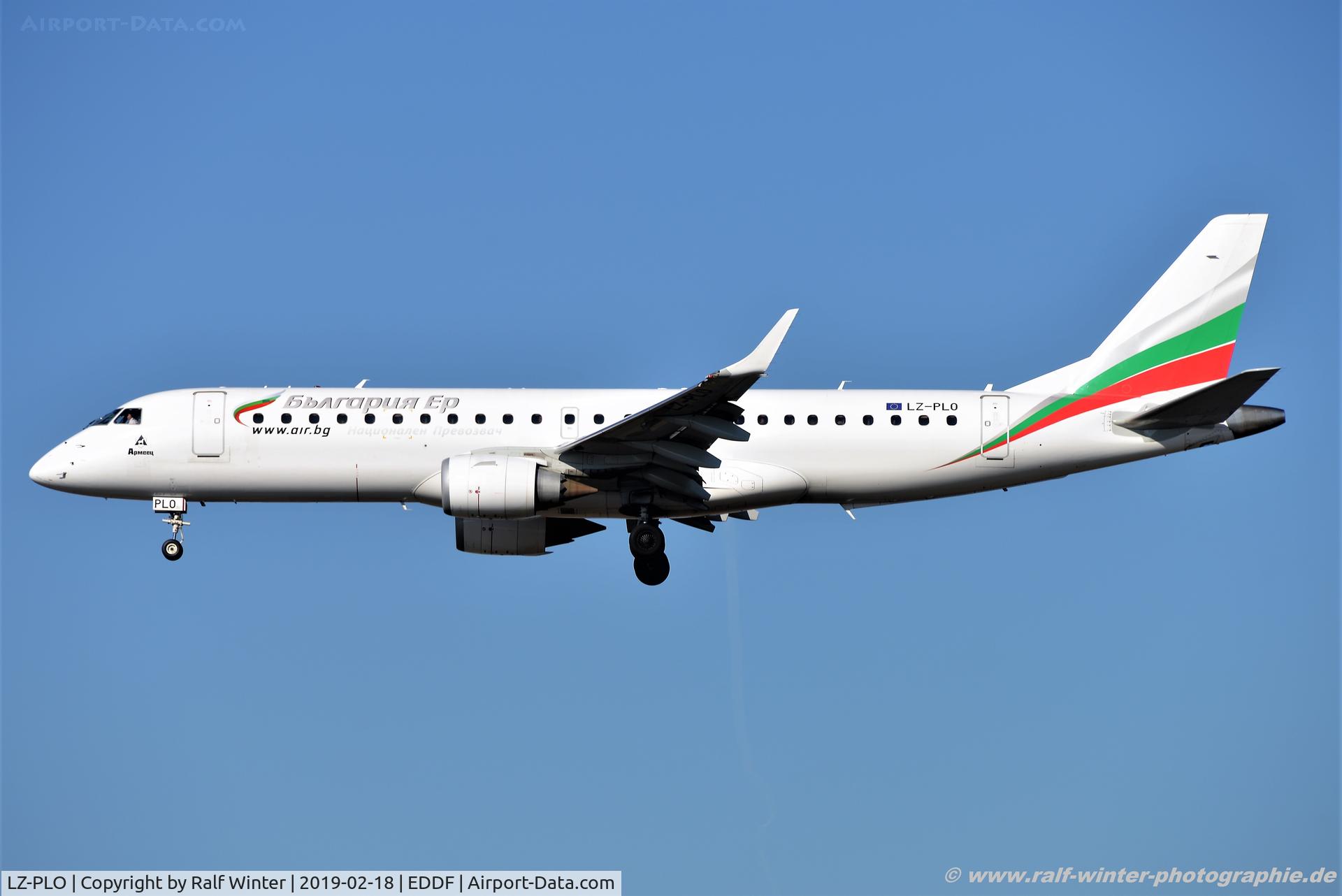 LZ-PLO, 2012 Embraer 190AR (ERJ-190-100IGW) C/N 19000584, Embraer ERJ-190STD 190-100 - FB LZB Bulgaria Air - 19000584 - LZ-PLO - 18.02.2019 - FRA