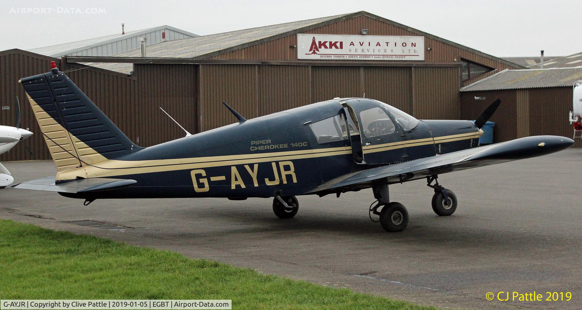 G-AYJR, 1970 Piper PA-28-140 Cherokee C/N 28-26694, Parked @ Turweston