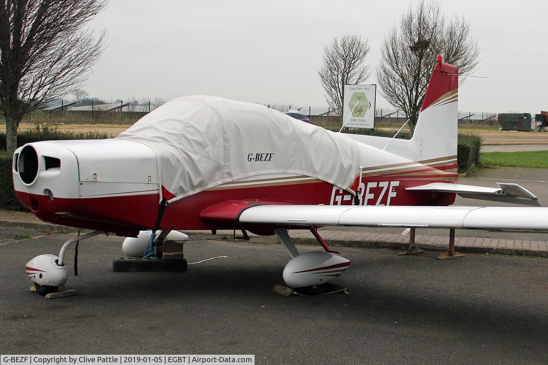 G-BEZF, 1974 Grumman American AA-5 Traveler C/N AA5-0538, No prop @ Turweston