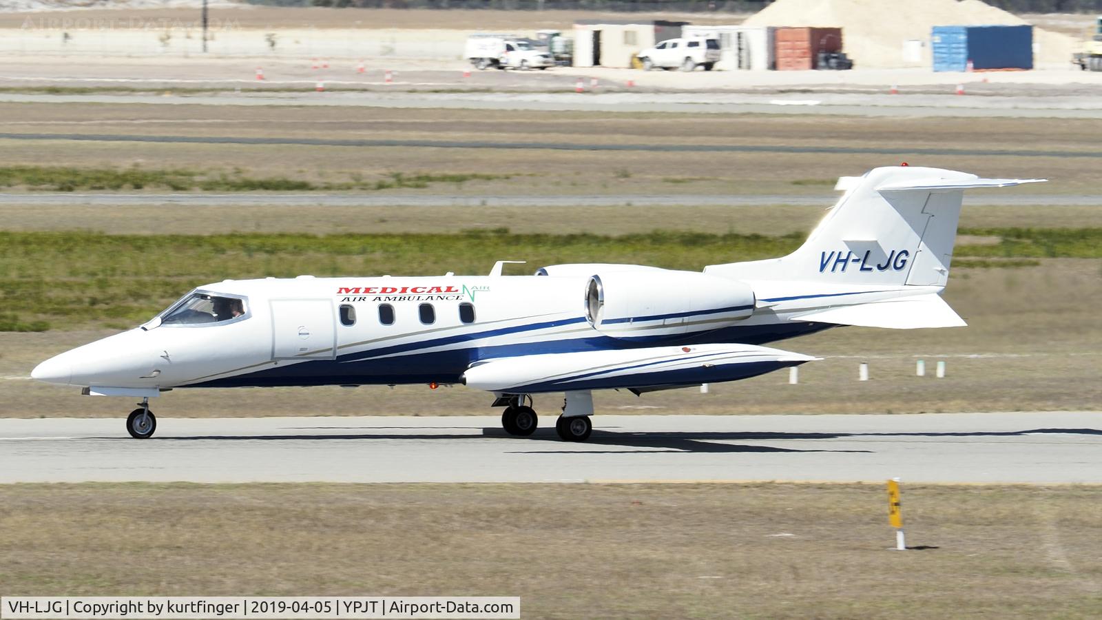 VH-LJG, 1977 Gates Learjet 35A C/N 121, Learjet 35A Medical Air Ambulance., VH-LJG.Jandakot 05/04/19.