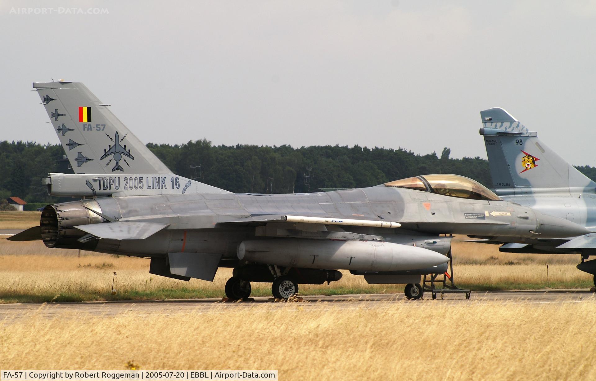 FA-57, 1980 SABCA F-16AM Fighting Falcon C/N 6H-57, SPOTTERSDAY.TDPU 2005 LINK 16.