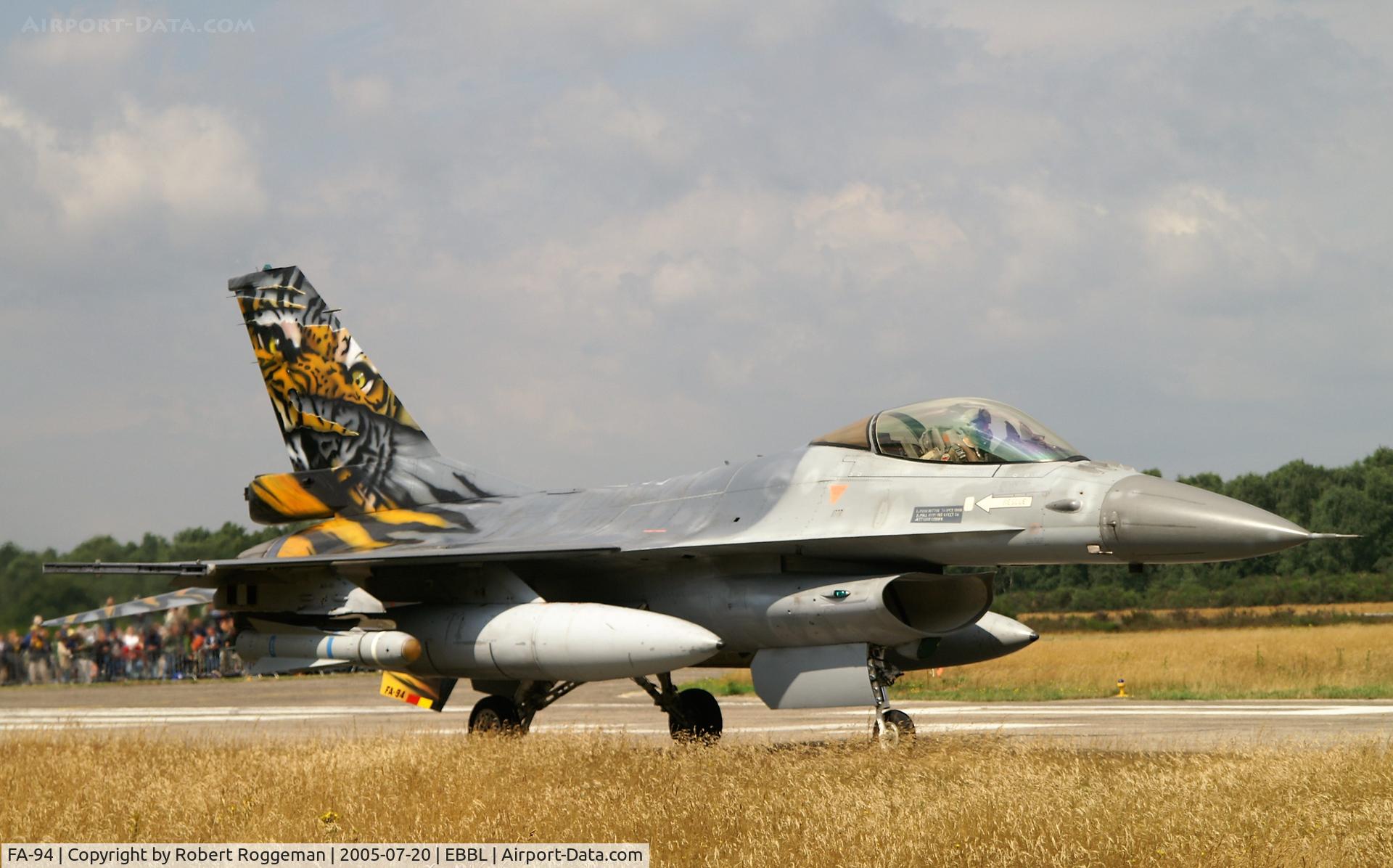 FA-94, SABCA F-16AM Fighting Falcon C/N 6H-94, SPOTTERSDAY.
TIGERPAINT.31 SQAUDRON.