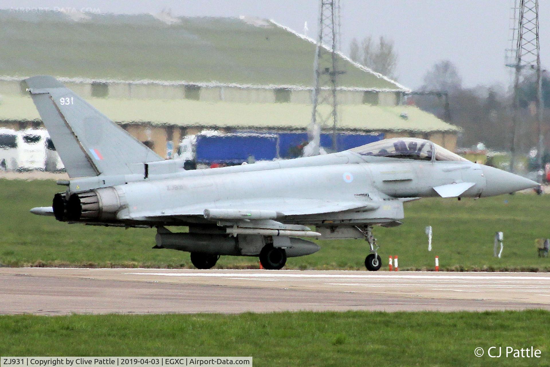 ZJ931, 2007 Eurofighter EF-2000 Typhoon F2 C/N 0103/BS022, @ EGXC