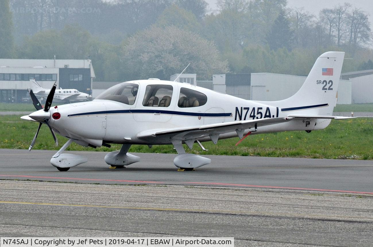 N745AJ, 2003 Cirrus SR22 C/N 0608, At Antwerp Airport.