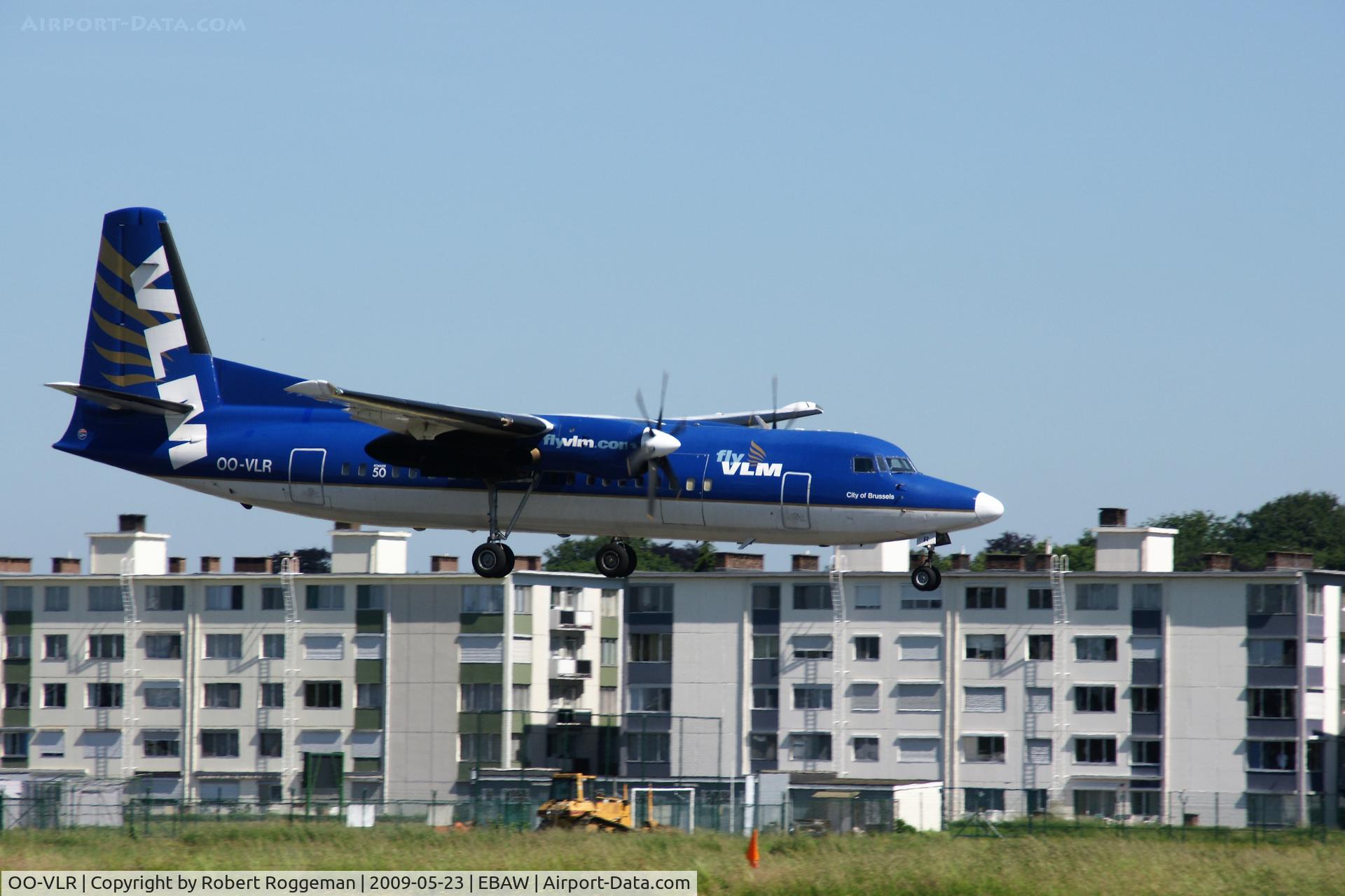 OO-VLR, 1988 Fokker 50 C/N 20121, VLM.CITY OF BRUSSELS.