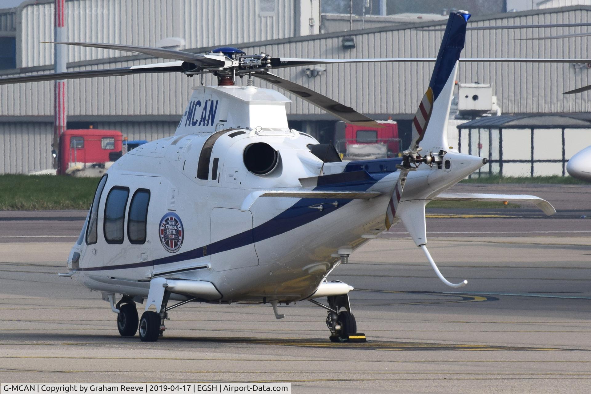 G-MCAN, 2006 Agusta A-109S Grand C/N 22021, Parked at Norwich.