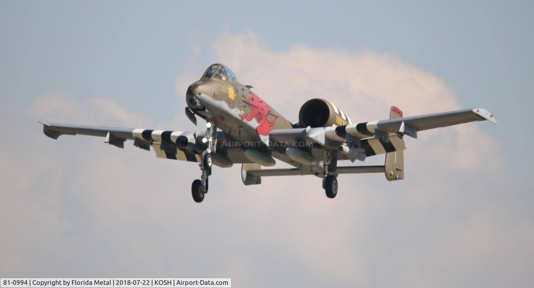 81-0994, 1981 Fairchild Republic A-10C Thunderbolt II C/N A10-0689, Air Venture 2018
