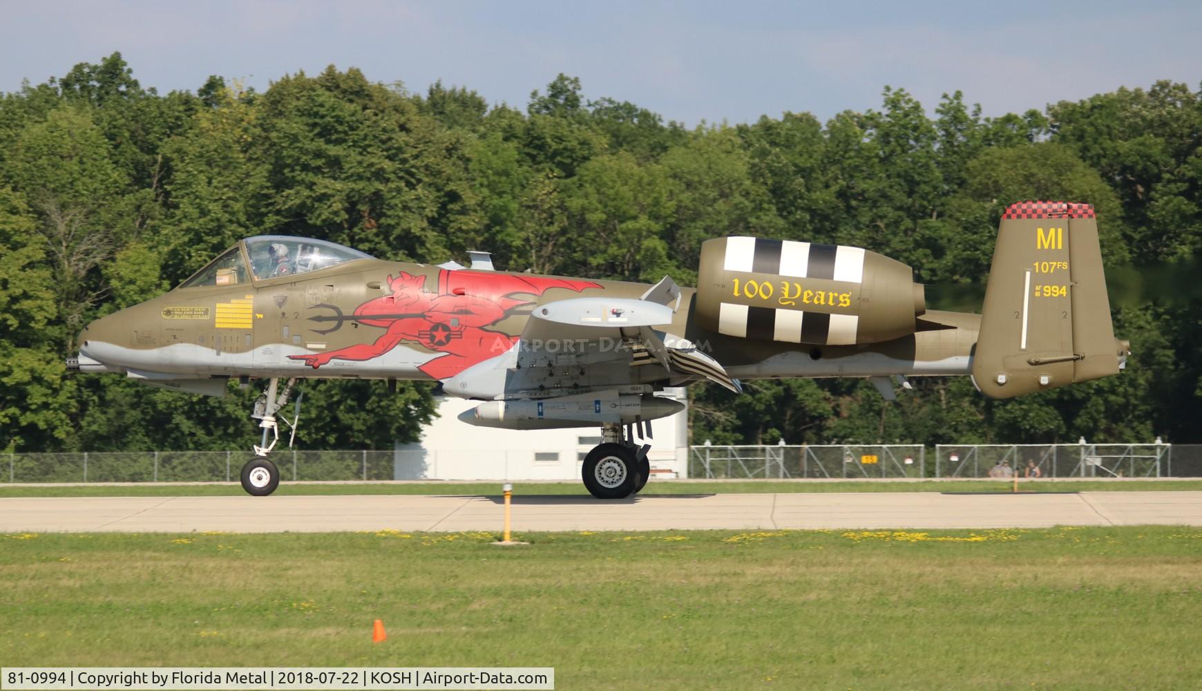 81-0994, 1981 Fairchild Republic A-10C Thunderbolt II C/N A10-0689, Air Venture 2018