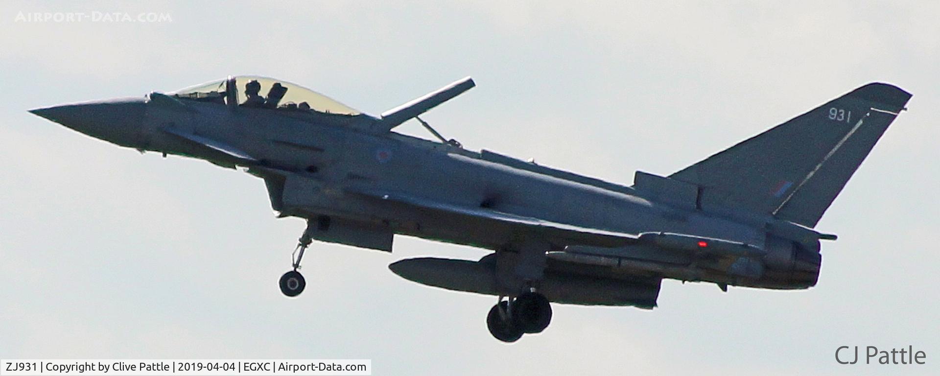 ZJ931, 2007 Eurofighter EF-2000 Typhoon F2 C/N 0103/BS022, In action @ EGXC