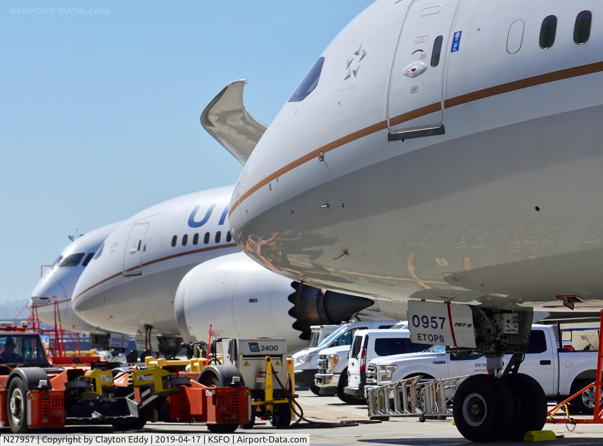 N27957, 2015 Boeing 787-9 Dreamliner C/N 36409, SFO 2019.