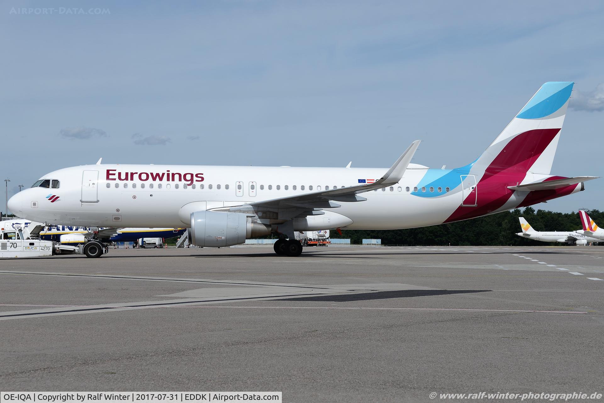 OE-IQA, 2016 Airbus A320-214 C/N 6992, Airbus A320-214(W) - EW EWG Eurowings Europe - 6992 - OE-IQA - 31.07.2017 - CGN