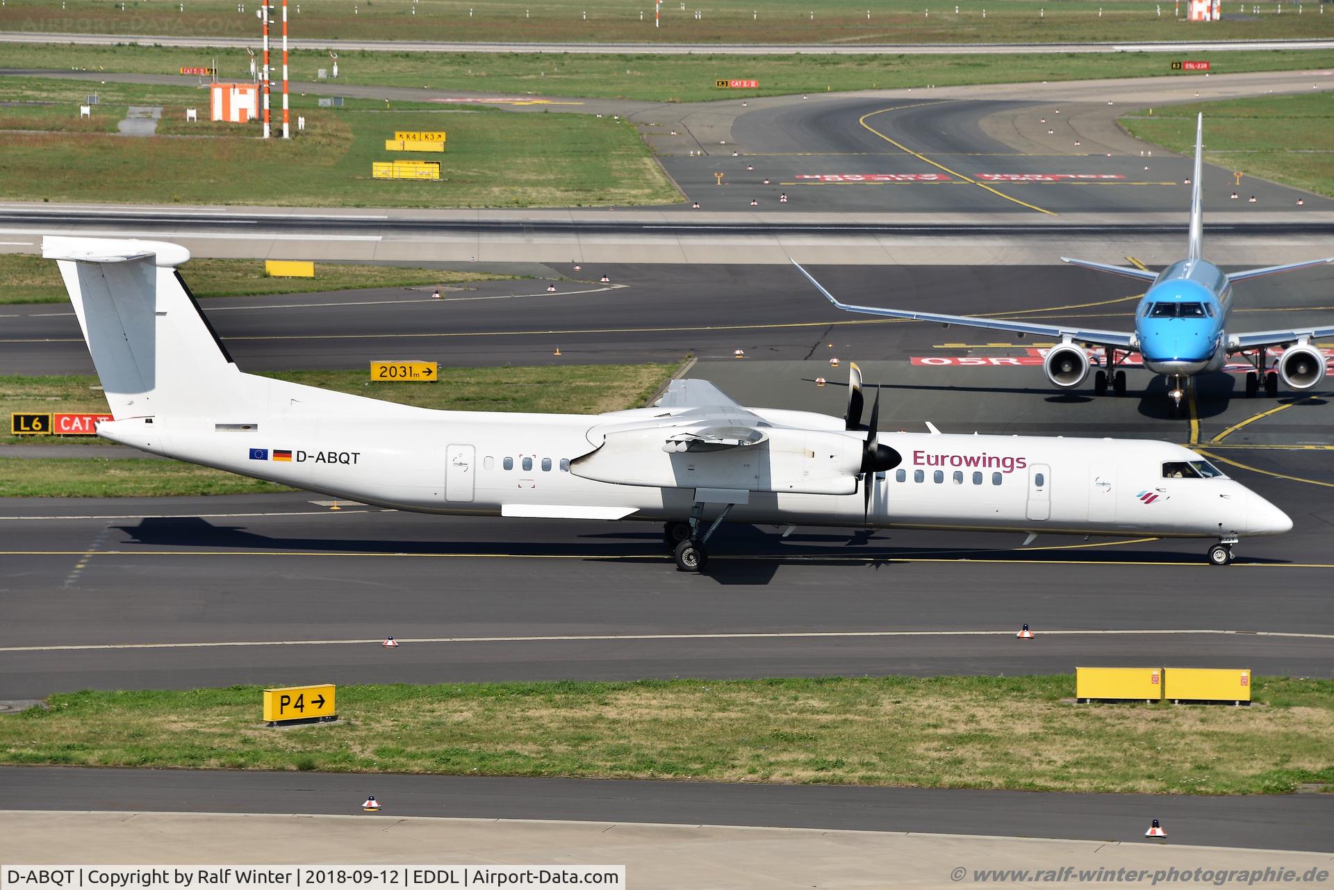 D-ABQT, 2016 De Havilland Canada DHC-8-402Q Dash 8 Dash 8 C/N 4541, De Havilland Canada DHC-8-402Q Dash 8 - EW EWG Eurowings - 4541 - D-ABQT - 12.09.2018 - DUS