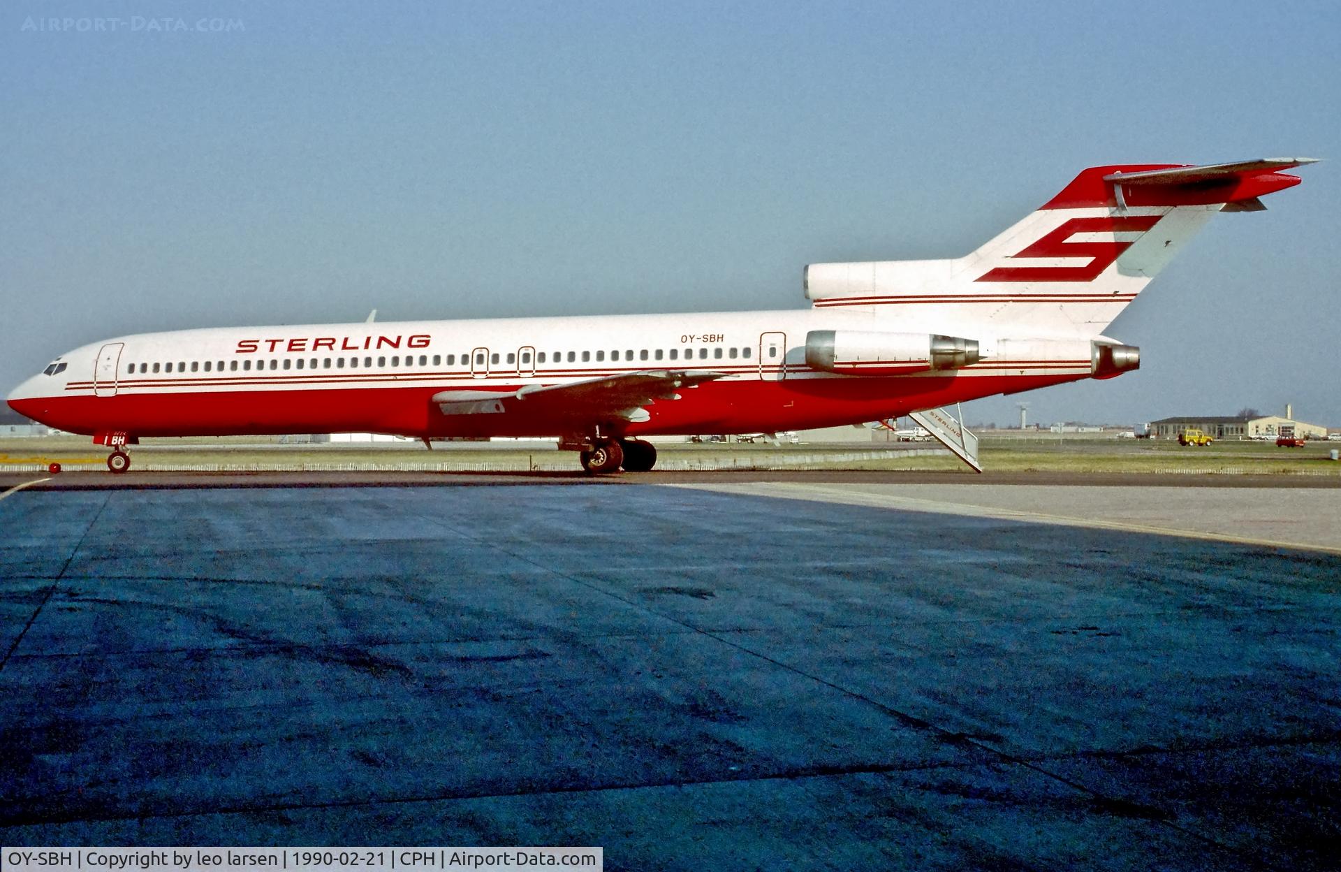 OY-SBH, 1981 Boeing 727-2B7 C/N 22164, Copenhagen 21.2.1990
