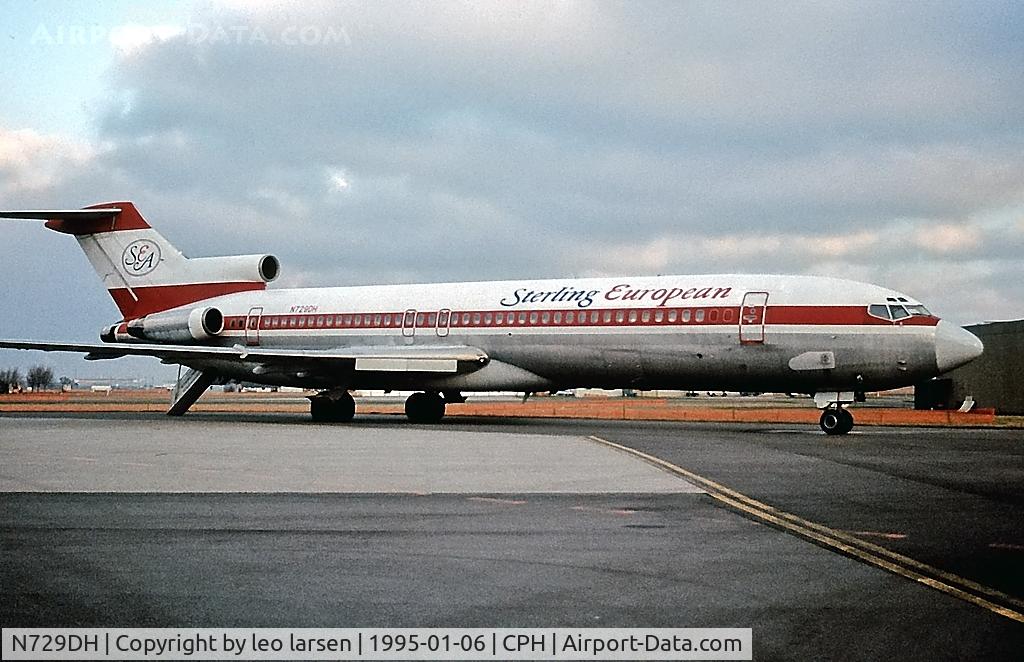 N729DH, 1980 Boeing 727-2J4F C/N 22080, Copenhagen 6.1.1995. ex OY-SBF