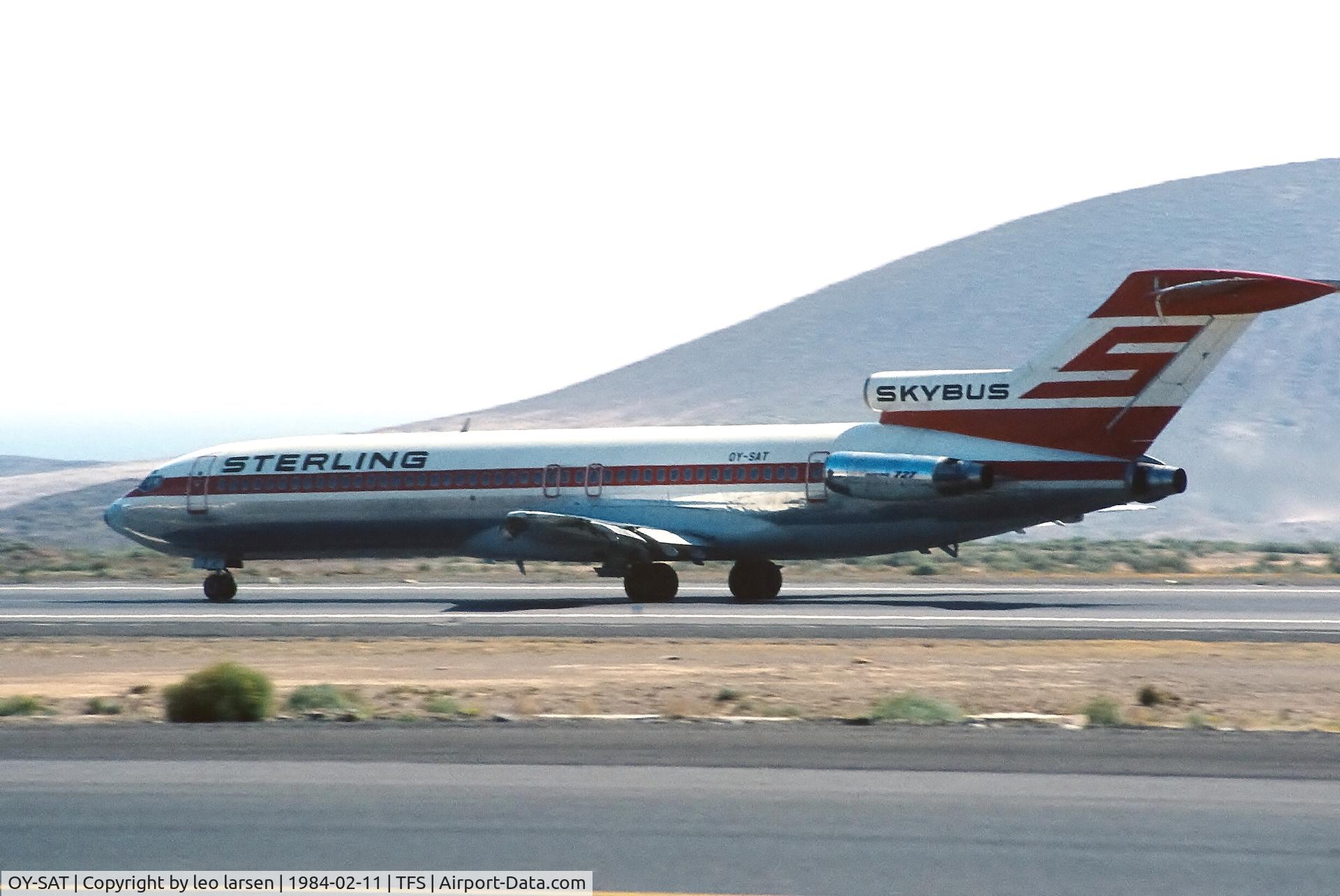 OY-SAT, 1973 Boeing 727-2J4 C/N 20766, Tenerife 11.2.1984