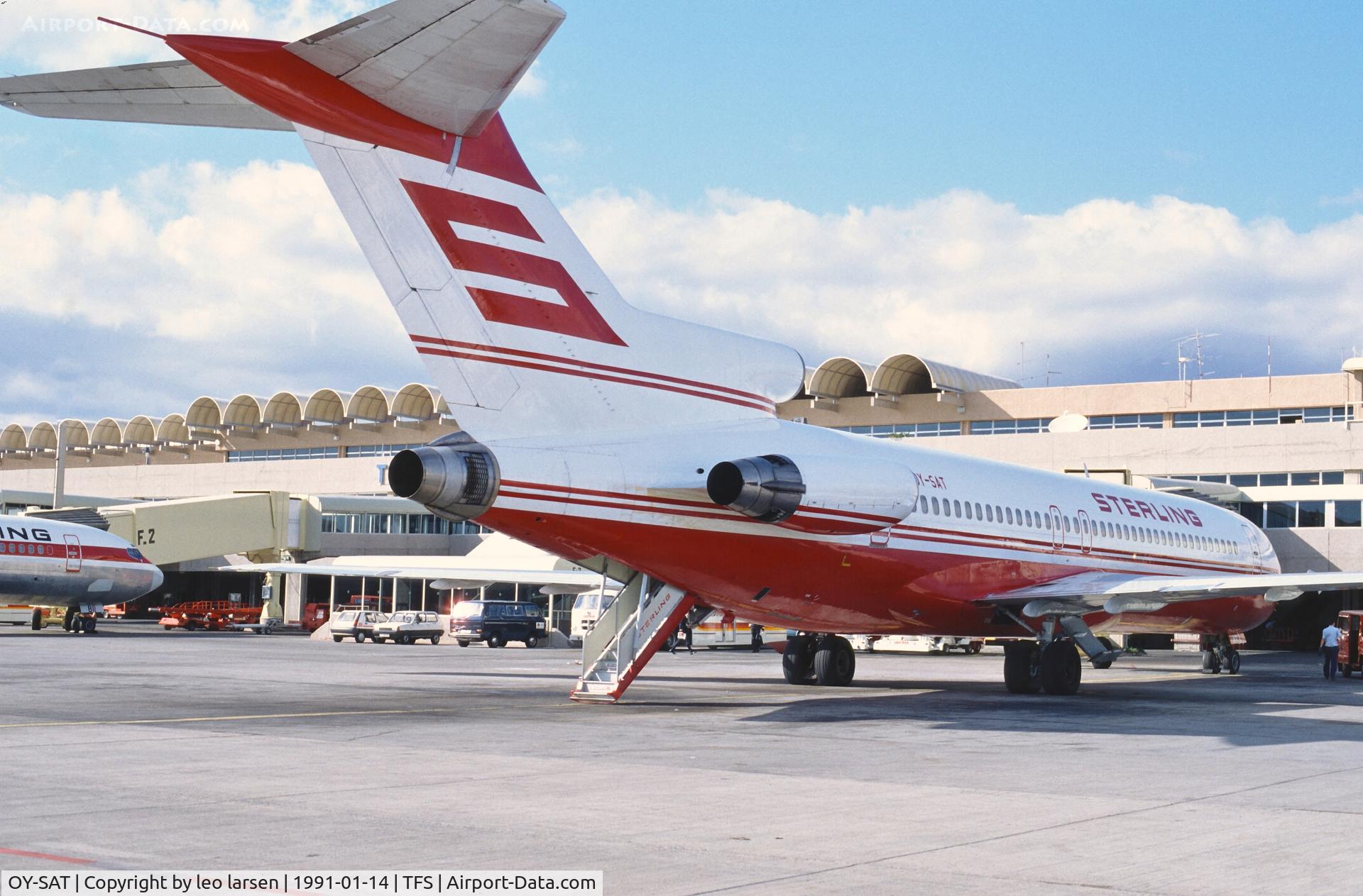 OY-SAT, 1973 Boeing 727-2J4 C/N 20766, Tenerife 14.1.1991