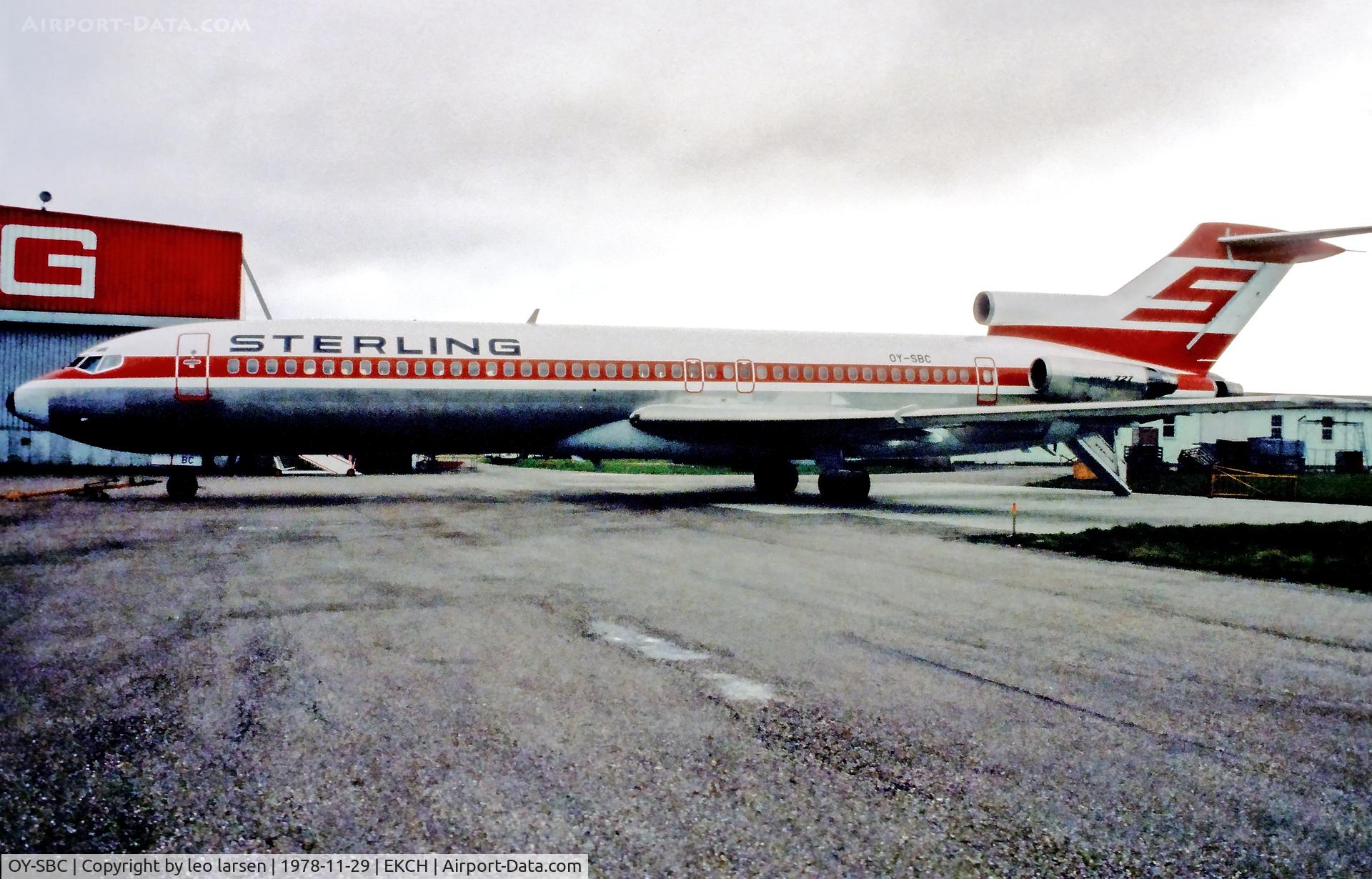 OY-SBC, 1977 Boeing 727-2J4 C/N 21438, Copenhagen 29.11.1978