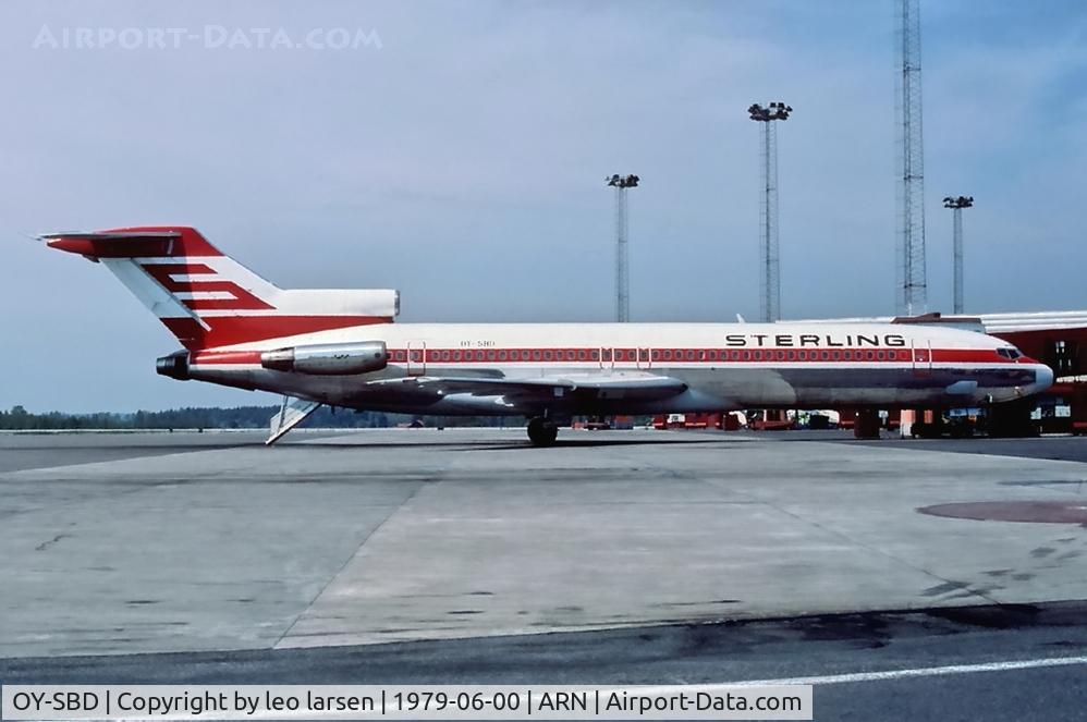OY-SBD, 1978 Boeing 727-2J4 C/N 21676, Stockholm Arlanda 6.1979