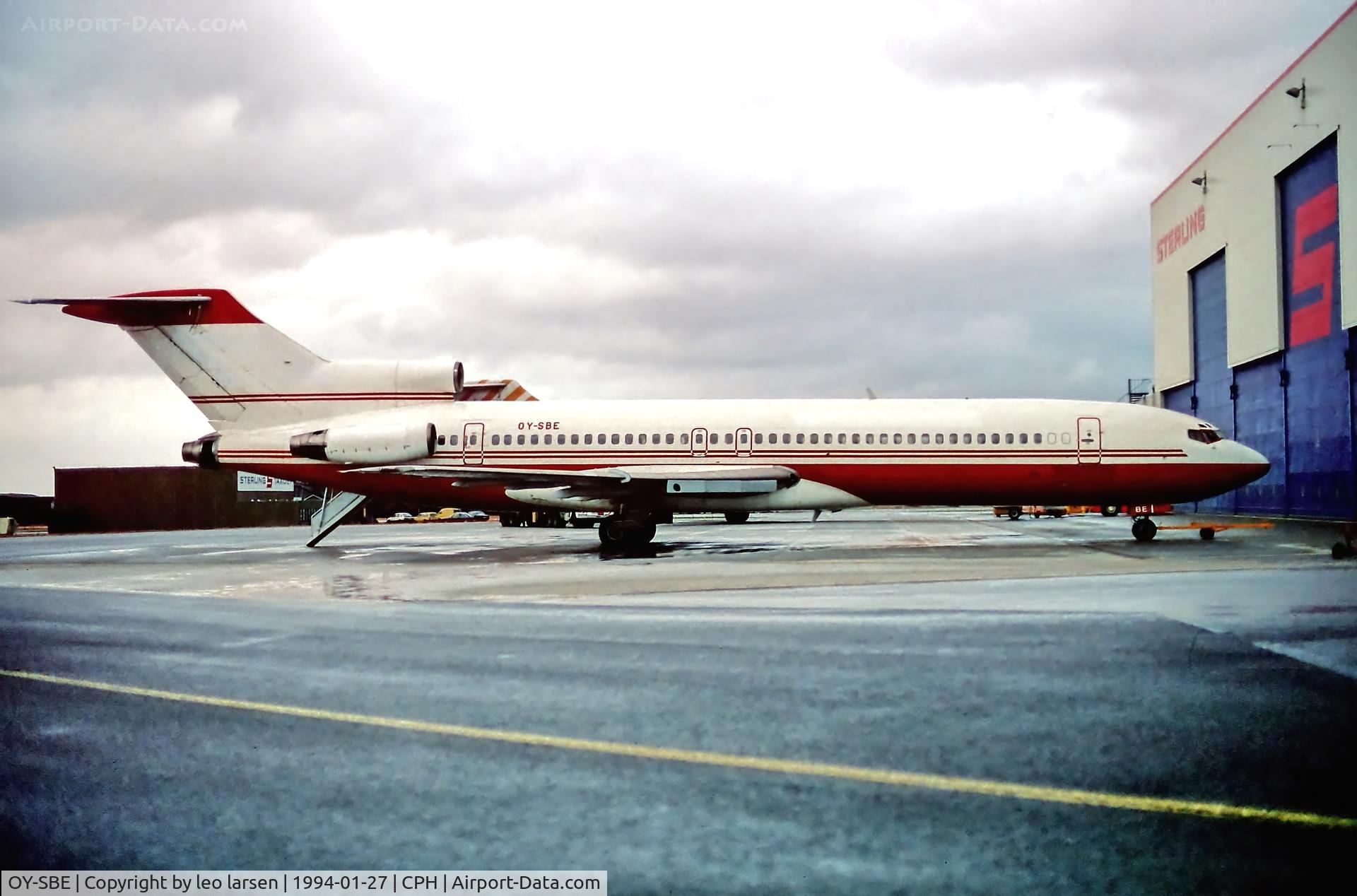 OY-SBE, 1980 Boeing 727-2J4 C/N 22079, Copenhagen 27.1.1994