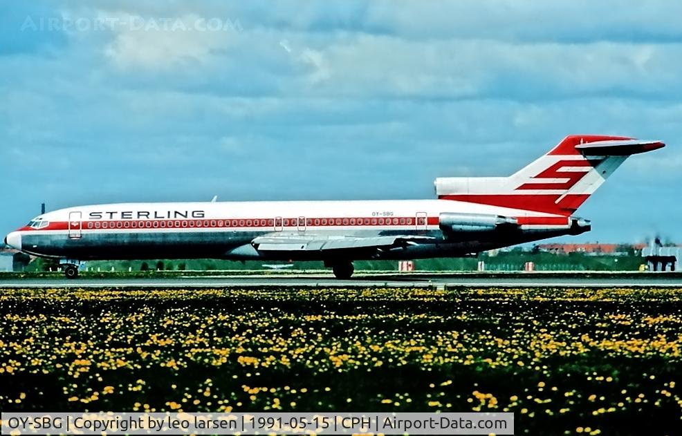 OY-SBG, 1981 Boeing 727-2J4 C/N 22574, Copenhagen 15.5.1991