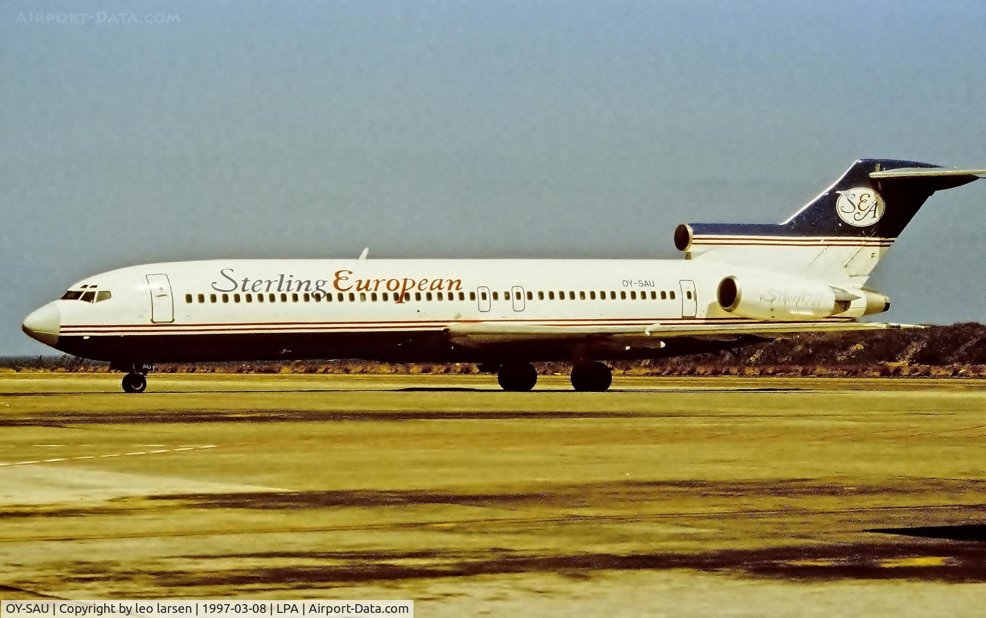 OY-SAU, 1973 Boeing 727-2J4 C/N 20764, Las Palmas 8.3.1997 as B-727-2J4RE Valsan