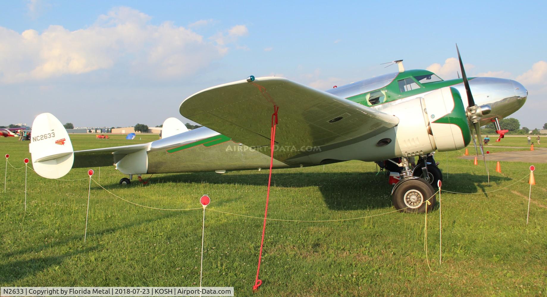 N2633, 1940 Lockheed 12A Electra Junior C/N 1281, Lockheed 12A