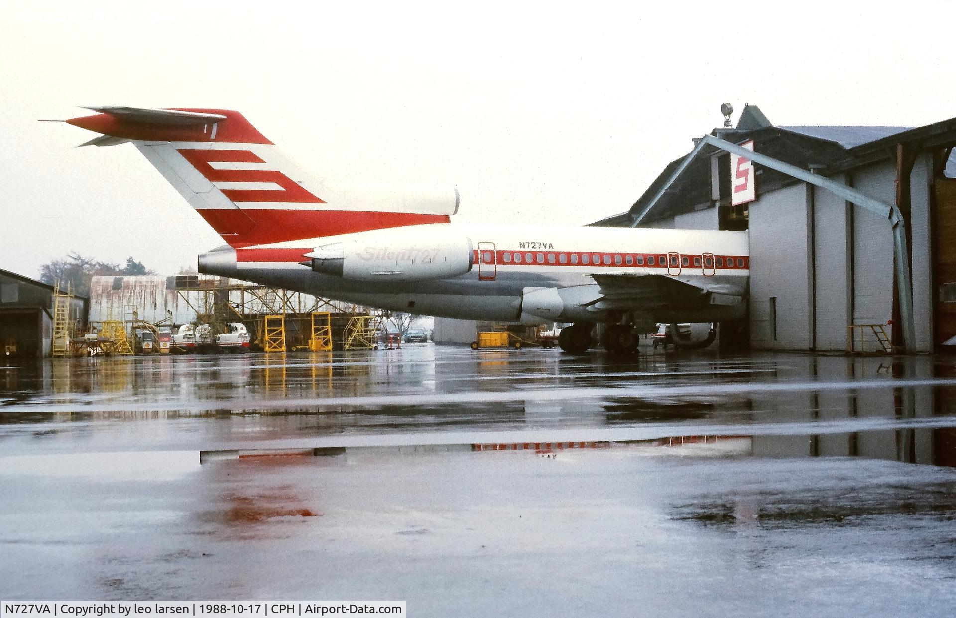 N727VA, 1973 Boeing 727-2J4RE C/N 20765, Copenhagen 17.10.1988