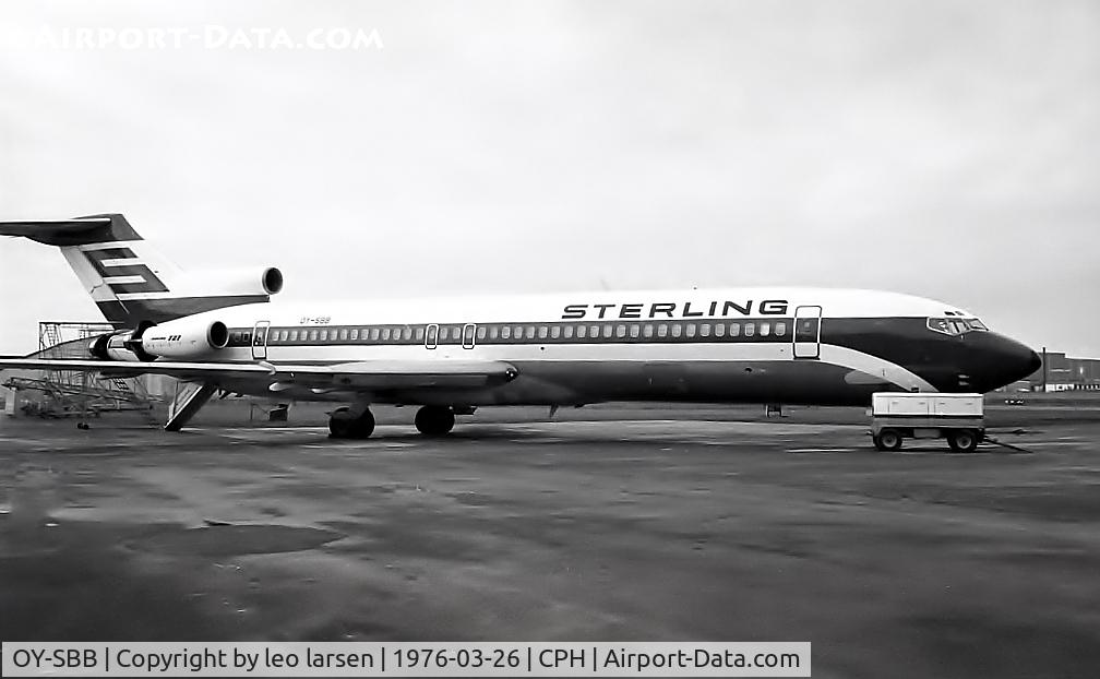 OY-SBB, 1973 Boeing 727-2J7 C/N 20707, Copenhagen 26.3.1976