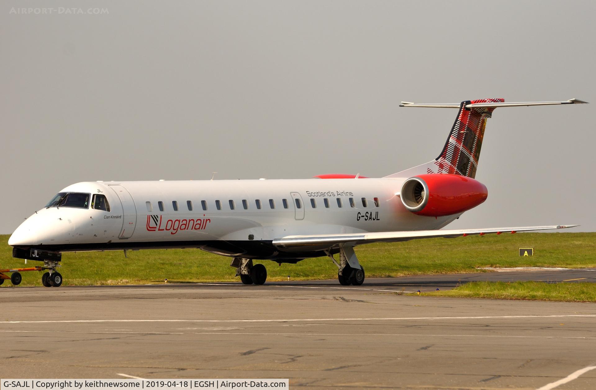 G-SAJL, 1999 Embraer EMB-145EP (ERJ-145EP) C/N 145136, Removed from spray shop, formerly G-RJXA.
