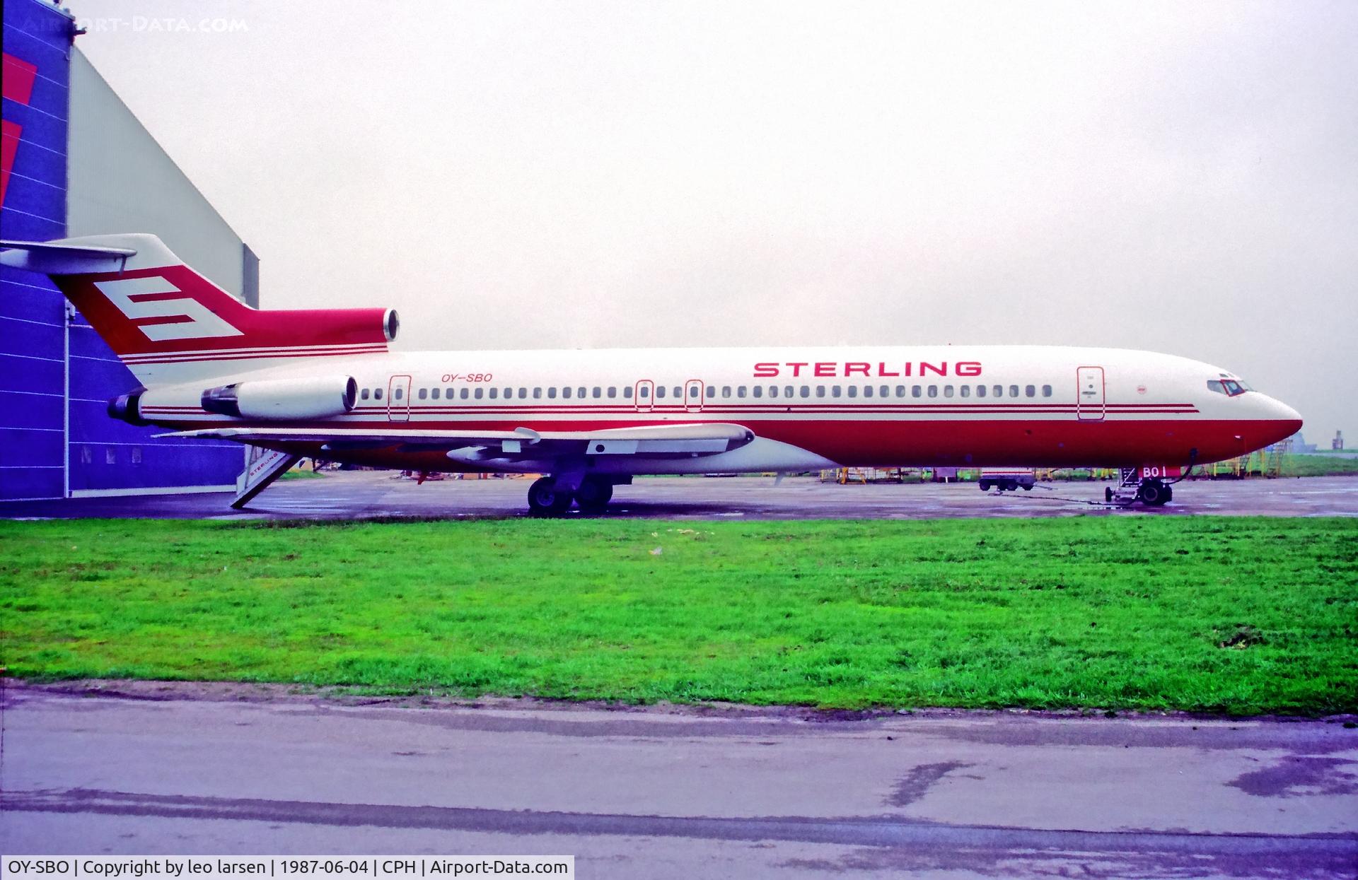OY-SBO, 1988 Boeing 727-2K3 C/N 22770, Copenhagen 4.6.1987