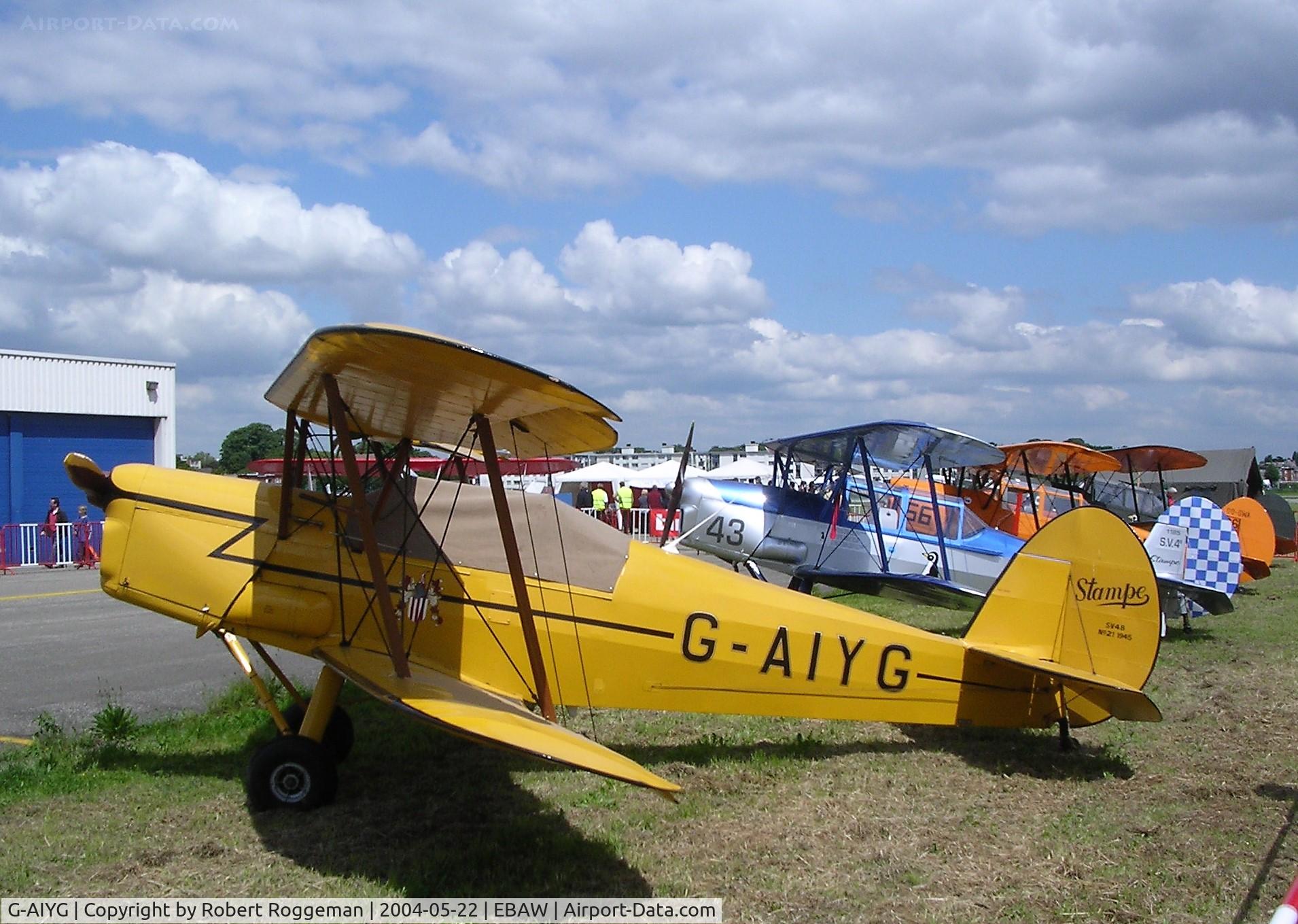 G-AIYG, 1945 Stampe-Vertongen SV-4B C/N 21, STAMPE FLY IN.